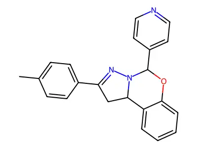 2-(4-Methylphenyl)-5-(4-pyridinyl)-1,10b-dihydropyrazolo[1,5-c][1,3]benzoxazine structure