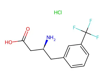 (S)-3-Amino-4-(3-(trifluoromethyl)phenyl)butanoic acid hydrochloride structure