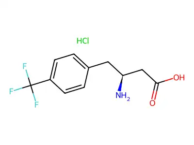 (S)-3-Amino-4-(4-(trifluoromethyl)phenyl)butanoic acid hydrochloride structure