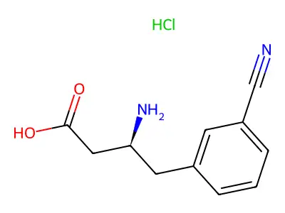 (S)-3-Amino-4-(3-cyanophenyl)butanoic acid hydrochloride structure