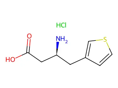 (S)-3-Amino-4-(3-thienyl)butanoic acid hydrochloride structure