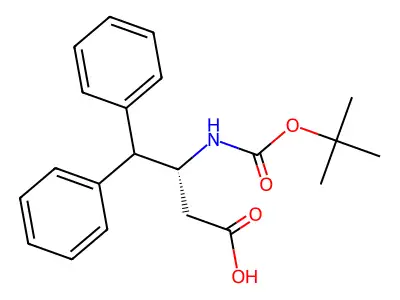 Boc-(S)-3-Amino-4,4-diphenyl-butyric acid structure