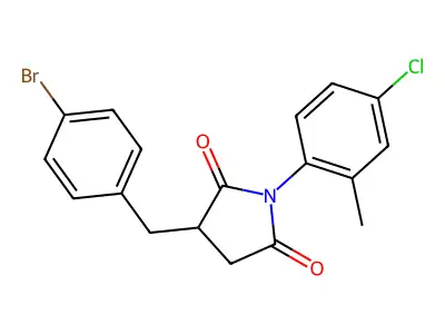 3-(4-Bromobenzyl)-1-(4-chloro-2-methylphenyl)-2,5-pyrrolidinedione structure