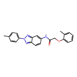 2-(2-methylphenoxy)-N-[2-(4-methylphenyl)-2H-benzotriazol-5-yl]acetamide structure