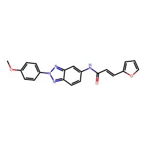 (E)-3-(furan-2-yl)-N-[2-(4-methoxyphenyl)benzotriazol-5-yl]prop-2-enamide structure