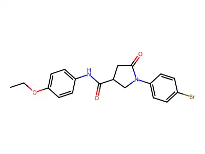 1-(4-bromophenyl)-N-(4-ethoxyphenyl)-5-oxopyrrolidine-3-carboxamide structure