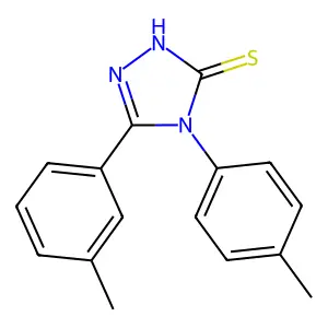 5-(3-methylphenyl)-4-(4-methylphenyl)-4H-1,2,4-triazole-3-thiol structure
