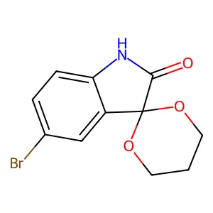 5'-Bromospiro[[1,3]dioxane-2,3'-indolin]-2'-one structure