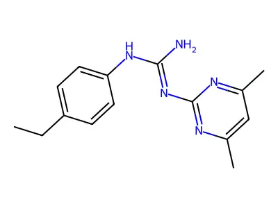 N-(4,6-dimethylpyrimidin-2-yl)-N'-(4-ethylphenyl)guanidine structure