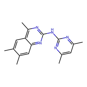 N-(4,6-dimethylpyrimidin-2-yl)-4,6,7-trimethylquinazolin-2-amine structure