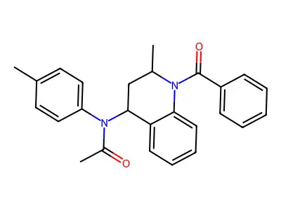 N-(1-Benzoyl-2-methyl-1,2,3,4-tetrahydro-quinolin-4-yl)-N-p-tolyl-acetamide structure