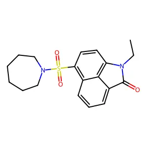 6-(1-azepanylsulfonyl)-1-ethylbenzo[cd]indol-2(1H)-one structure