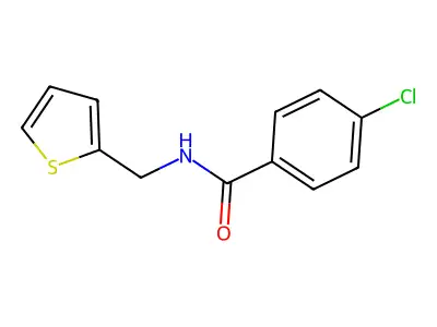 4-chloro-N-(thiophen-2-ylmethyl)benzamide structure