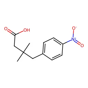 3,3-Dimethyl-4-(4-nitrophenyl)butanoic acid structure
