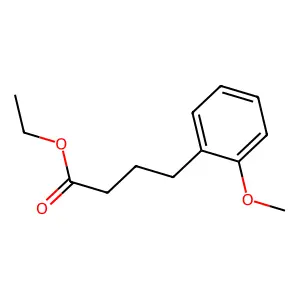 Benzenebutanoic acid, 2-methoxy-, ethyl ester structure