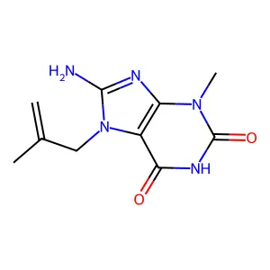 8-Amino-3-methyl-7-(2-methyl-2-propenyl)-3,7-dihydro-1H-purine-2,6-dione structure