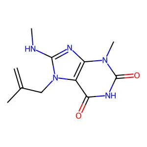 3-Methyl-8-(methylamino)-7-(2-methyl-2-propenyl)-3,7-dihydro-1H-purine-2,6-dione structure