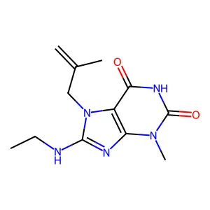 8-(Ethylamino)-3-methyl-7-(2-methyl-2-propenyl)-3,7-dihydro-1H-purine-2,6-dione structure