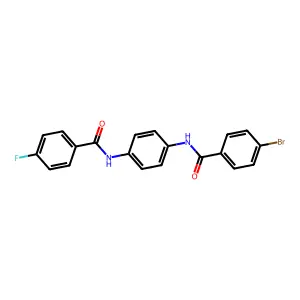 N-[4-[(4-bromobenzoyl)amino]phenyl]-4-fluorobenzamide structure