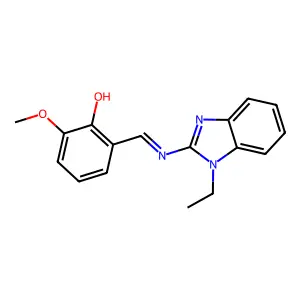 2-[[(1-Ethyl-1H-benzimidazol-2-yl)imino]methyl]-6-methoxyphenol structure