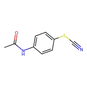 4-Acetylaminophenylthiocyanate structure