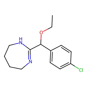 4,5,6,7-Tetrahydro-2-(p-chloro-alpha-ethoxybenzyl)-1H-1,3-diazepine structure