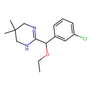 3,4,5,6-Tetrahydro-2-(3-chloro-alpha-ethoxybenzyl)-5,5-dimethylpyrimidine structure