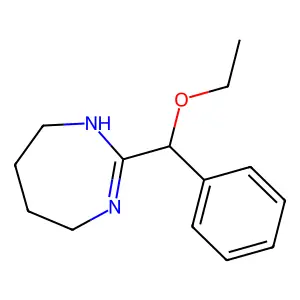 4,5,6,7-Tetrahydro-2-(alpha-ethoxybenzyl)-1H-1,3-diazepine structure