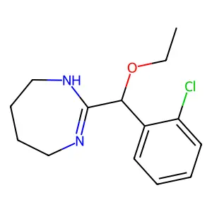 1H-1,3-Diazepine, 4,5,6,7-tetrahydro-2-(2-chloro-alpha-ethoxybenzyl)- structure