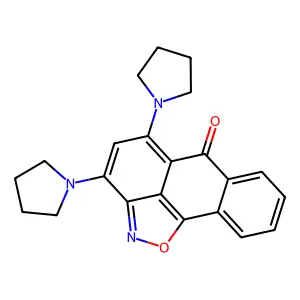 3,5-di(1-pyrrolidinyl)-6H-anthra[1,9-cd]isoxazol-6-one structure