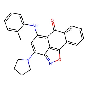 3-Pyrrolidin-1-yl-5-o-tolylamino-anthra[1,9-cd]isoxazol-6-one structure