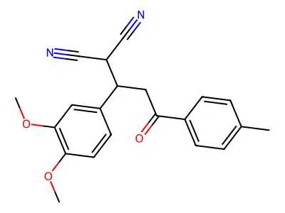 2-(1-(3,4-Dimethoxyphenyl)-3-oxo-3-(p-tolyl)propyl)malononitrile structure