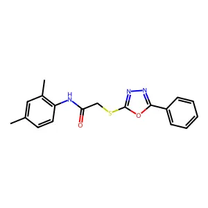 N-(2,4-Dimethylphenyl)-2-((5-phenyl-1,3,4-oxadiazol-2-yl)thio)acetamide structure