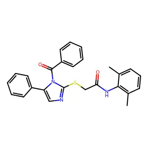 2-((1-Benzoyl-5-phenyl-1H-imidazol-2-yl)thio)-N-(2,6-dimethylphenyl)acetamide structure
