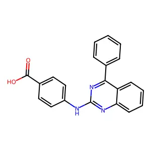 4-[(4-苯基喹唑啉-2-基)氨基]苯甲酸 structure