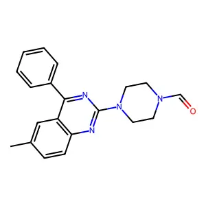 4-(6-Methyl-4-phenylquinazolin-2-yl)piperazine-1-carbaldehyde structure