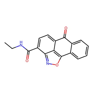 N-ethyl-6-oxo-6H-anthra[1,9-cd][1,2]oxazole-3-carboxamide structure