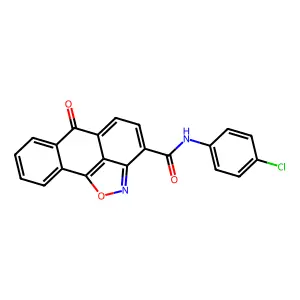 N-(4-chlorophenyl)-6-oxo-6H-anthra[1,9-cd]isoxazole-3-carboxamide structure