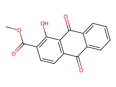 Methyl 1-hydroxy-9,10-dioxoanthracene-2-carboxylate structure