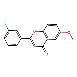 2-(3-Fluorophenyl)-6-methoxychromen-4-one structure