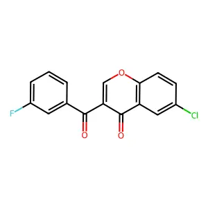 6-Chloro-3-(3-fluorobenzoyl)chromen-4-one structure