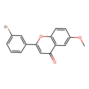 2-(3-Bromophenyl)-6-methoxychromen-4-one structure
