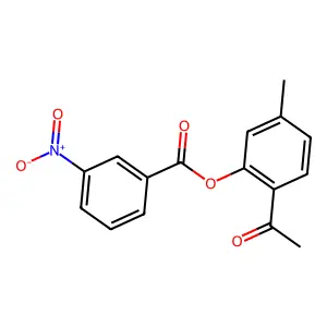 2-Acetyl-5-methylphenyl 3-nitrobenzoate structure