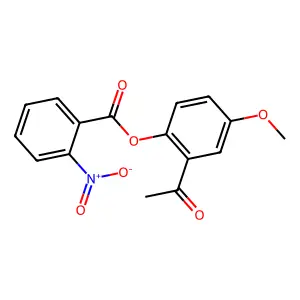 2-Acetyl-4-methoxyphenyl 2-nitrobenzoate structure