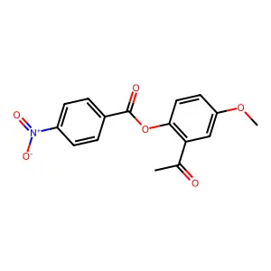 2-Acetyl-4-methoxyphenyl 4-nitrobenzoate structure