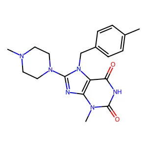 3-Methyl-7-[(4-methylphenyl)methyl]-8-(4-methylpiperazin-1-yl)purine-2,6-dione structure