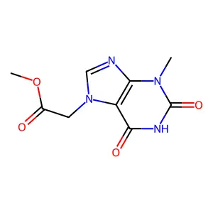 Methyl 2-(3-methyl-2,6-dioxopurin-7-yl)acetate structure