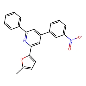 2-(5-Methyl-furan-2-yl)-4-(3-nitro-phenyl)-6-phenyl-pyridine structure