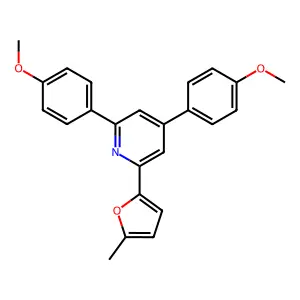 2,4-Bis(4-methoxyphenyl)-6-(5-methylfuran-2-yl)pyridine structure