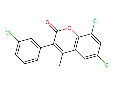 6,8-Dichloro-3-(3-chlorophenyl)-4-methylchromen-2-one structure